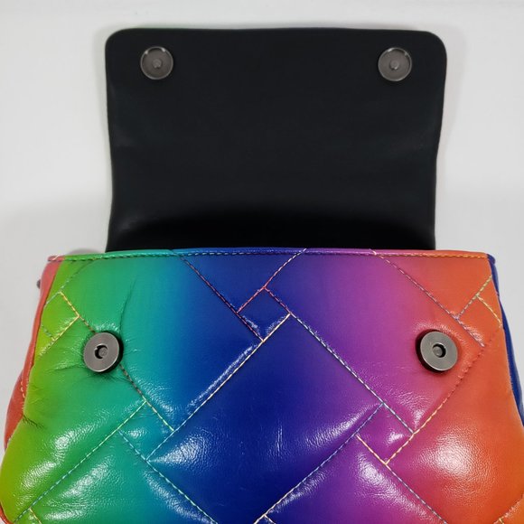 Kurt Geiger Kensington Quilted Leather Shoulder Bag - Rainbow - Picture 5 of 10